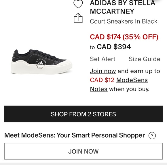 Stella McCartney for Adidas Court Lace-Up Sneakers - Picture 8 of 10